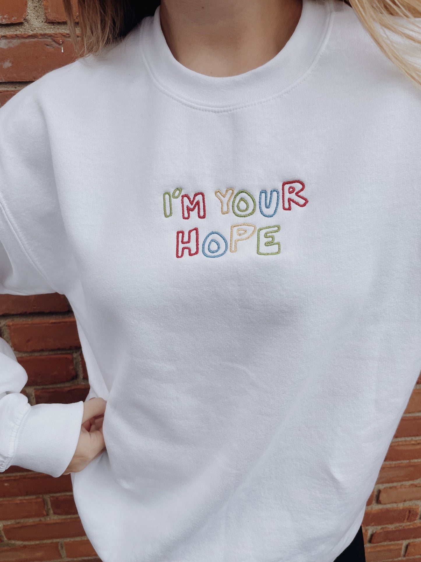 I'm Your Hope Embroidered Sweatshirt