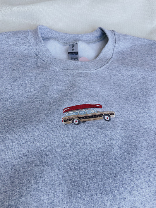 Vintage Car Embroidered Sweatshirt