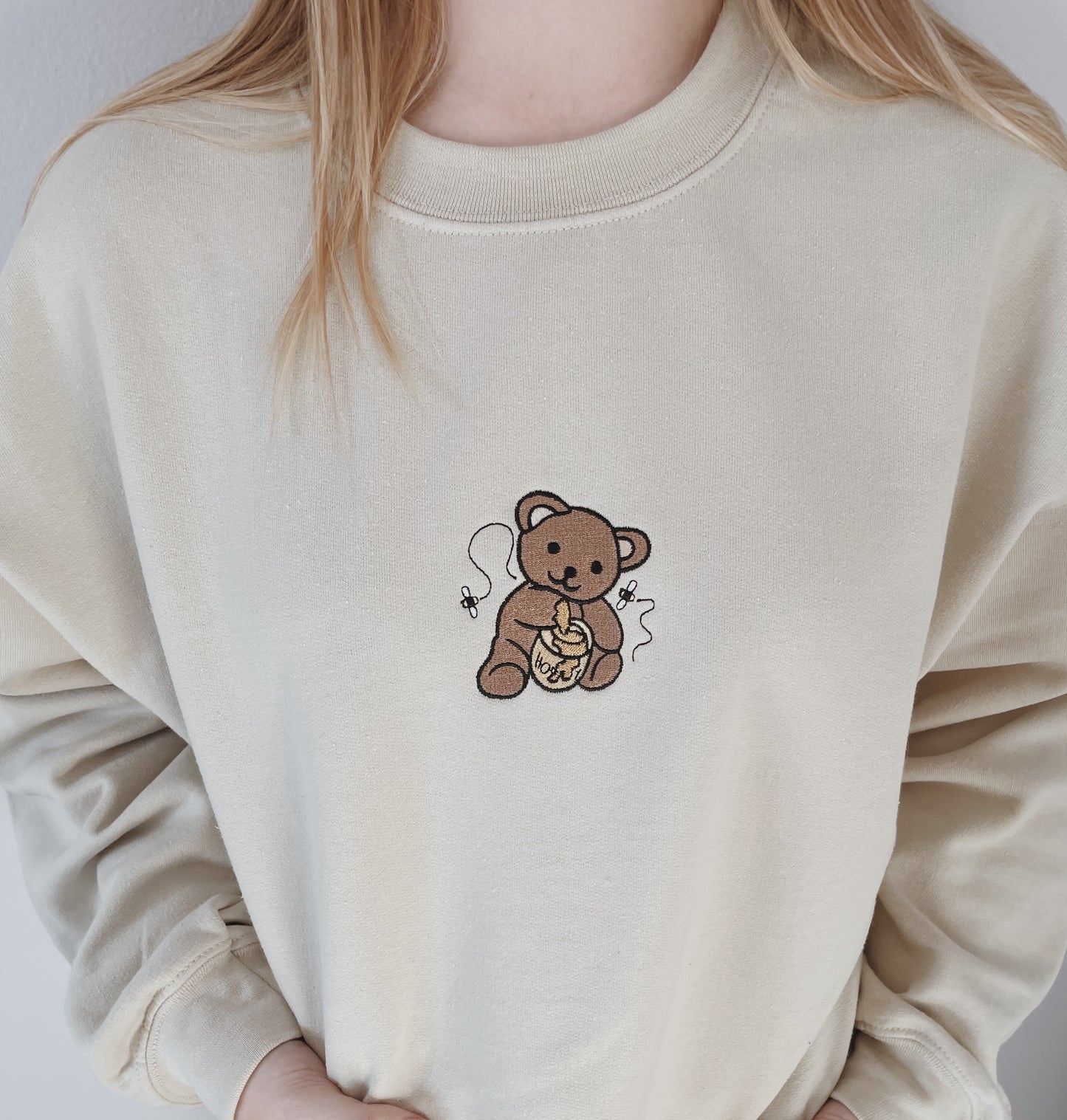 Honey Bear Embroidered Sweatshirt