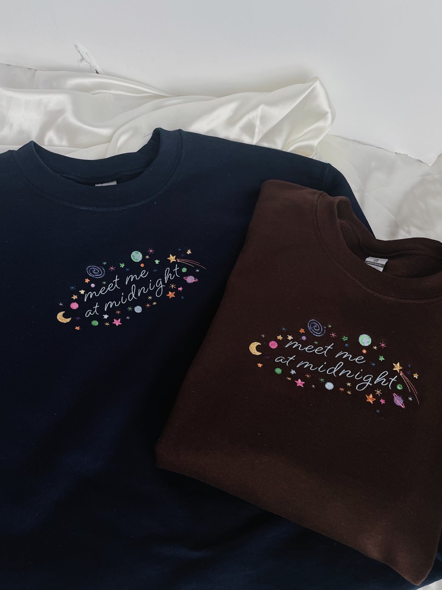 Meet Me at Midnight Embroidered Sweatshirt
