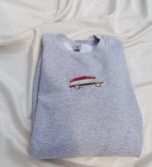 Vintage Car Embroidered Sweatshirt