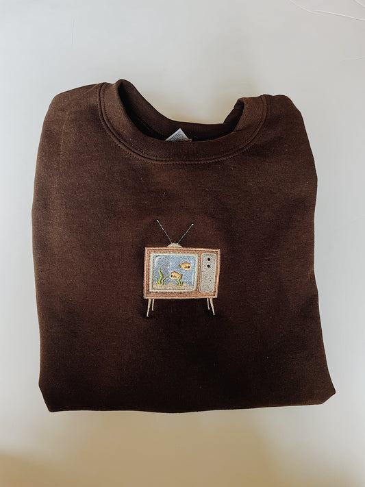 Aquarium TV Embroidered Sweatshirt
