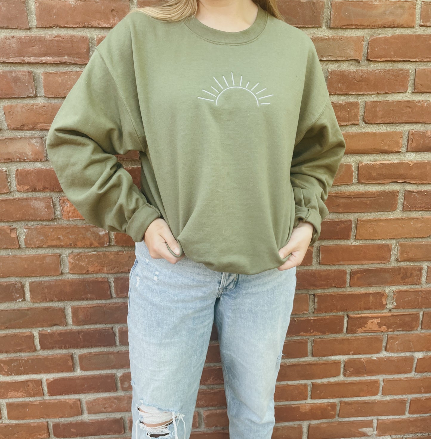 Sun Embroidered Sweatshirt