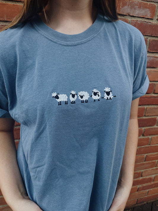Embroidered Sheep T-Shirt