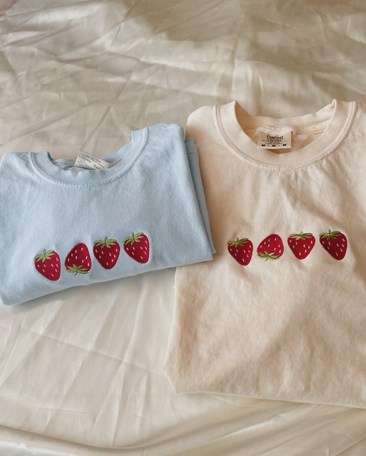 Embroidered Strawberry T-Shirt