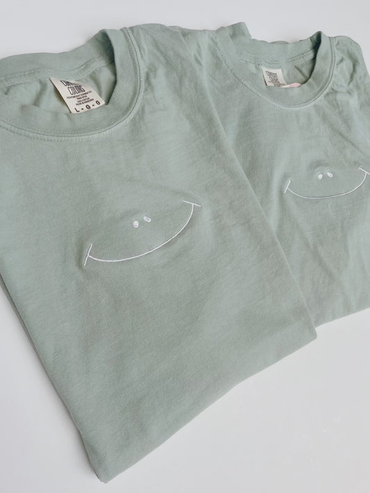 Embroidered Smiley T-Shirt